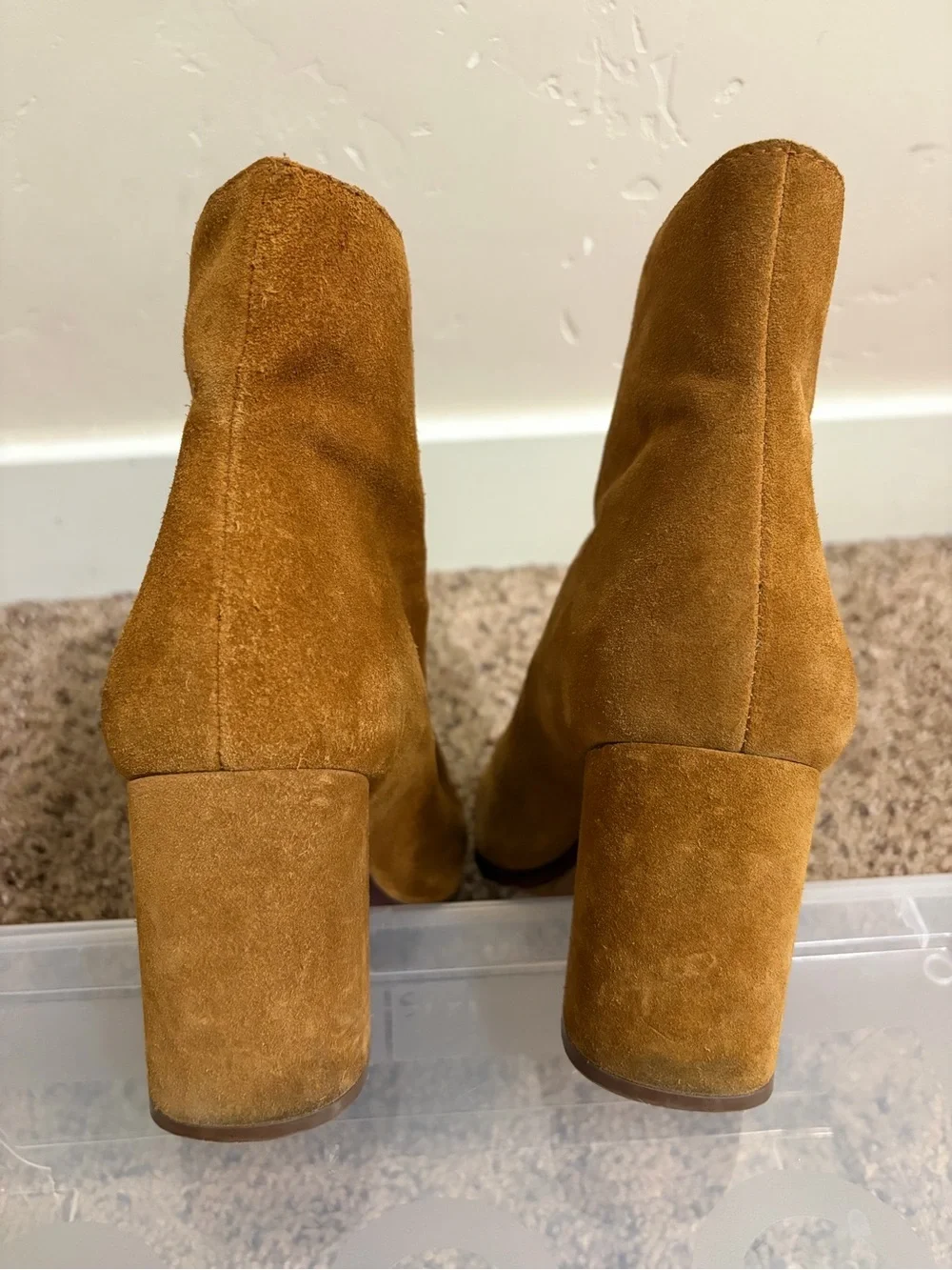 Madewell The Amalia Zip Boot in Suede Heels Equestrian Brown Size 7.5